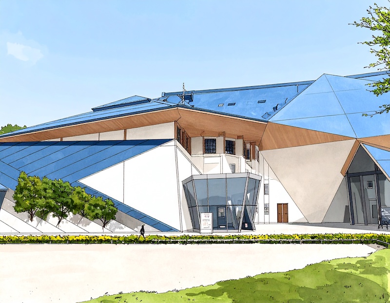 軽井沢千住博美術館　建築パースイメージ