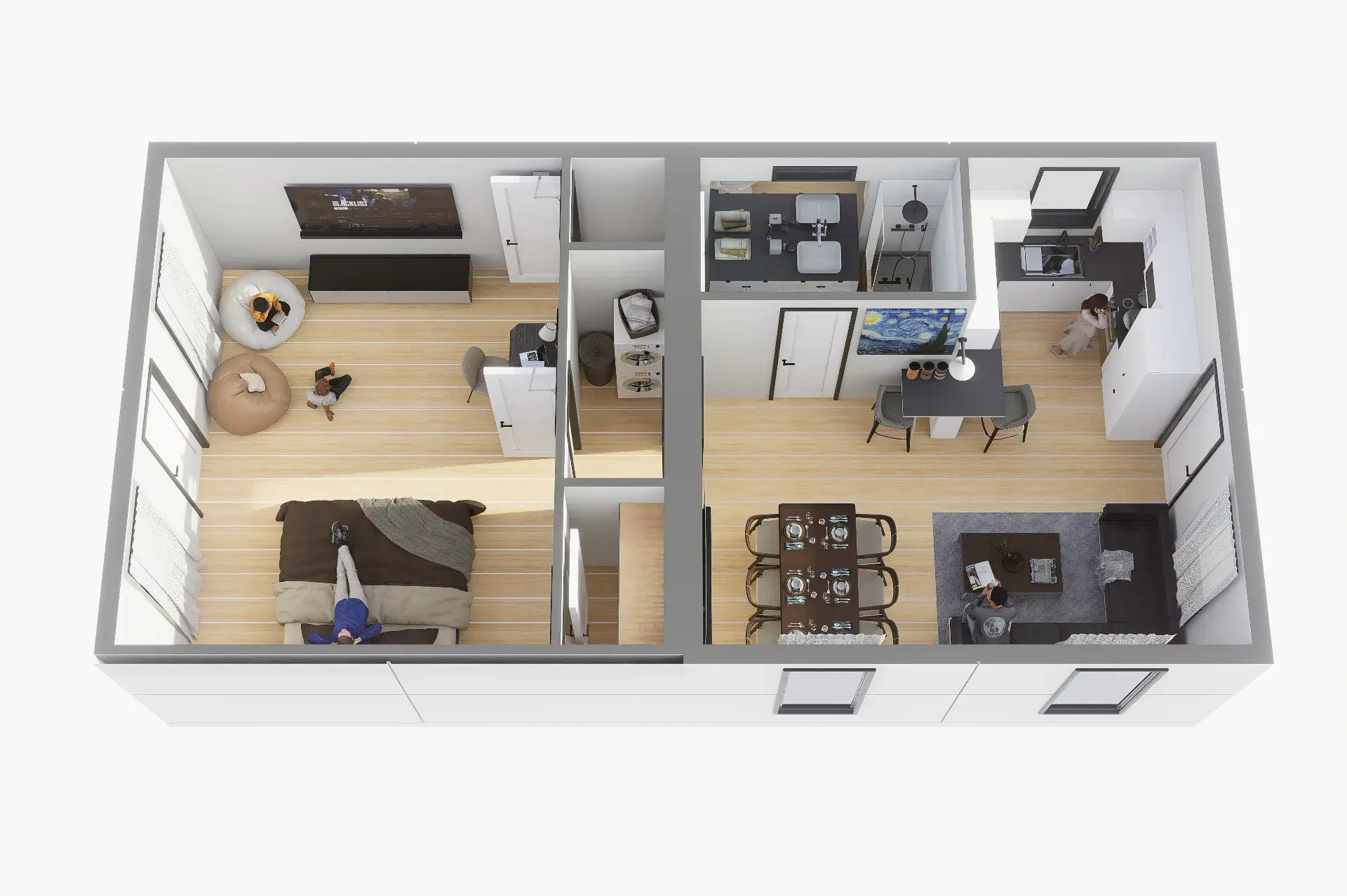 Casita 1bedroom 俯瞰図面